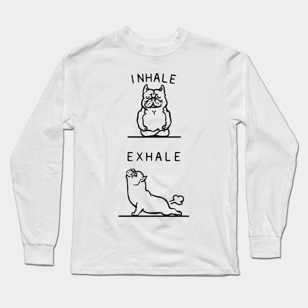 Inhale Exhale American Bully Long Sleeve T-Shirt by huebucket